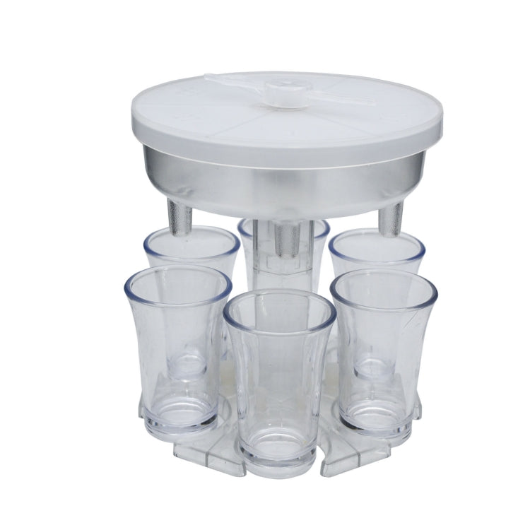 6 Cups Wine Dispenser Automatic Diversion Wine Pourer With Game Turntable, Style: