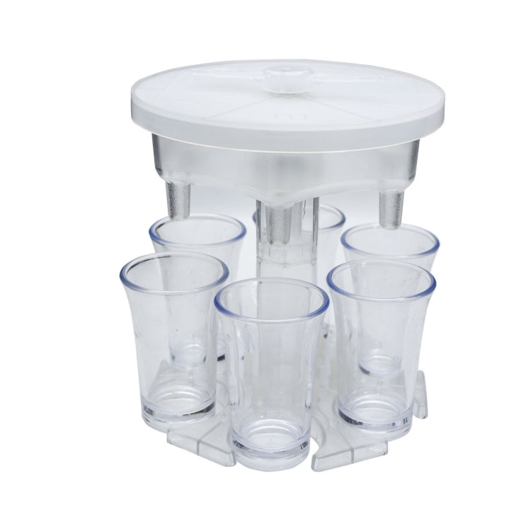 6 Cups Wine Dispenser Automatic Diversion Wine Pourer With Game Turntable, Style: