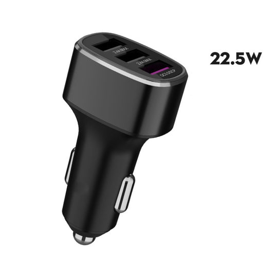 Chargeur de voiture à charge rapide triple port USB pour Huawei/OPPO/VIVO/OnePlus et autres charges flash, GT680 Noir, GT680 Gris, GT780 Noir, GT780 Gris