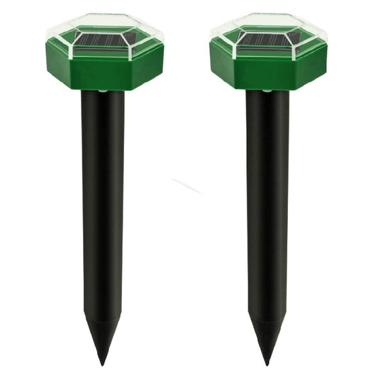 Outdoor Hexagonal Solar Ultrasonic Mole Repeller Inserted Into The Lawn Outdoor Animal Repeller