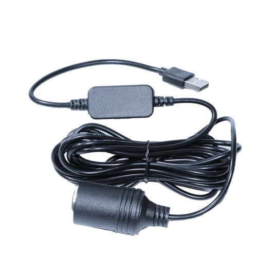 Câble d'alimentation USB 5V vers 12V pour allume-cigare femelle, enregistreur de conduite, cordon d'alimentation mobile, Spécifications : 1,2 m, 1 m, 2 m, 3 m