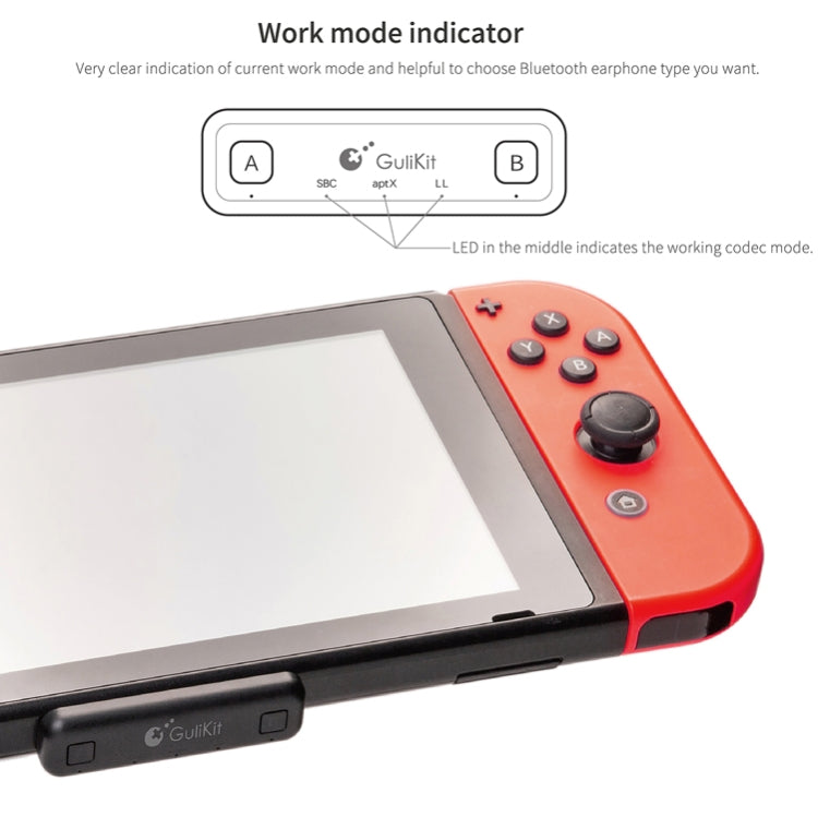 Gulikit Bluetooth Wireless Audio Adapter For Nintendo Switch, Model:, NS07 Red, NS07 Blue, NS07 Black, NS07 PRO Black, NS07 PRO Ice Blue, NS07 PRO Red White