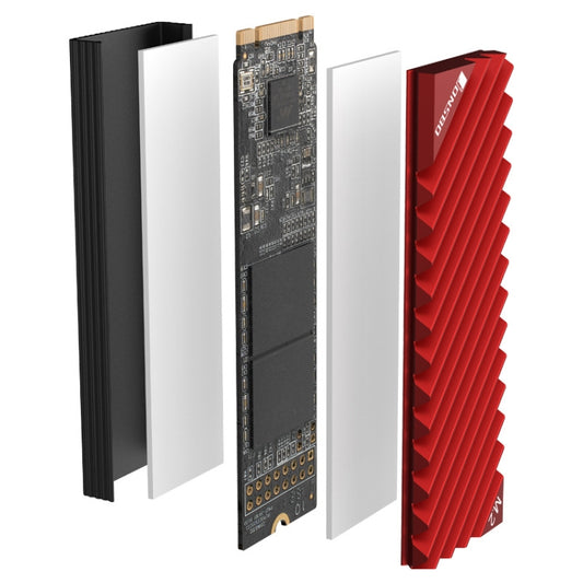 Jonsbo M.2-3 Solid State Radiator For NVME/SSD, Red, Grey