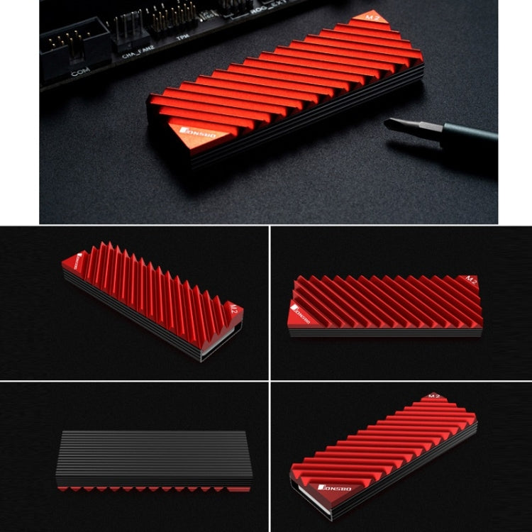 Jonsbo M.2-3 Solid State Radiator For NVME/SSD, Red, Grey