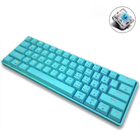 LEAVEN K28 61 Keys Gaming Office Computer RGB Wireless Bluetooth + Wired Dual Mode Mechanical Keyboard, Cabel Length:1.5m, Green Axis (Black), Green Axis (White), Green Axis (Blue), Green Axis (Pink), Red Axis (Black), Red Axis (White), Red Axis (Blue)...