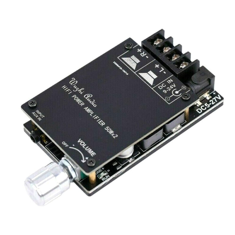 ZK-502C HIFI Wireless Bluetooth 5.0 TPA3116 Digital Power Audio Amplifier Board 50W X 2 Stereo AMP Amplificador, ZK-502C With Shell, ZK-502C Without Shell