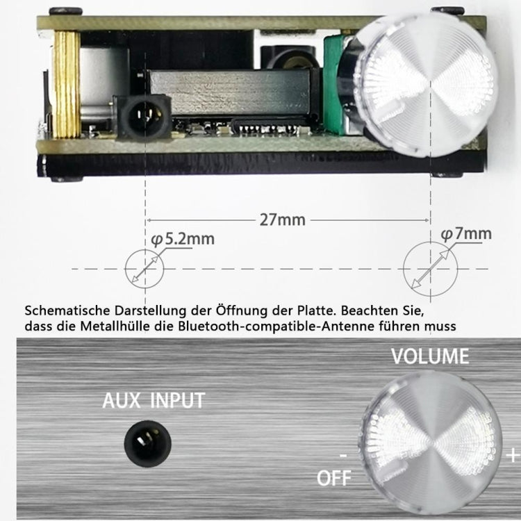 ZK-502C HIFI Wireless Bluetooth 5.0 TPA3116 Digital Power Audio Amplifier Board 50W X 2 Stereo AMP Amplificador, ZK-502C With Shell, ZK-502C Without Shell