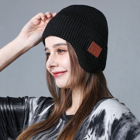 TR Ear-Covered Bluetooth Music Hat 5.0 Binaural Stereo Headphone Cap, Black, Dark Gray