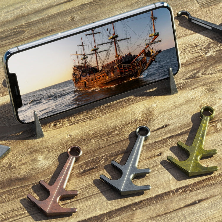 Mini Lazy Desktop Mobile Phone Bracket Multifunction Magnetic Anchor Tablet Stand, Retro Gold, Retro Silver, Retro Copper