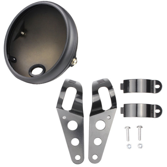 Coque Arrière de Phare de Moto 7 Pouces, Phare Avant Modifié, Boîtier de Lampe de Protection, Coque Arrière de Phare