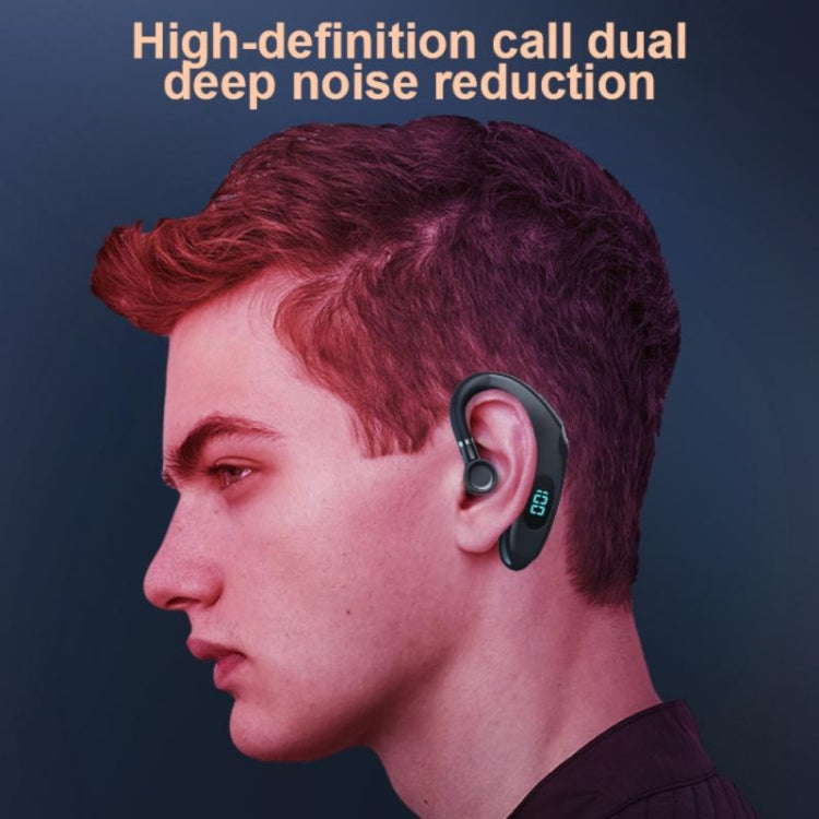 Q20 Bluetooth 5.2 Business Digital Display Sports Earhook Stereo Earphone, Q20 Yellow, Q20 Blue, Q20 Black, Q20 White, Q20 Green, Q20 Pink