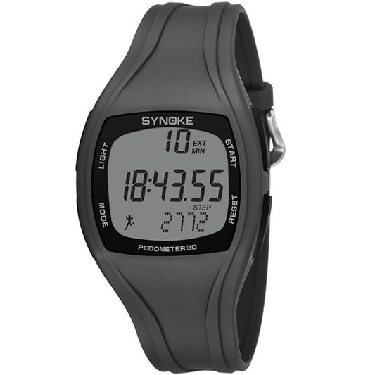 SYNOKE 9105 Multifunctional Sports Time Record Waterproof Pedometer Electronic Watch, Army Green, Gray, Navy Blue, Black, White
