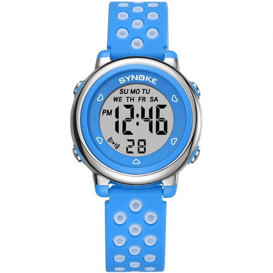SYNOKE 9112 Waterproof Alarm Luminous Large Screen Colorful Children Digital Watch, Tow-color Black, Two-color Blue, Two-color Rose Red, Two-color Purple