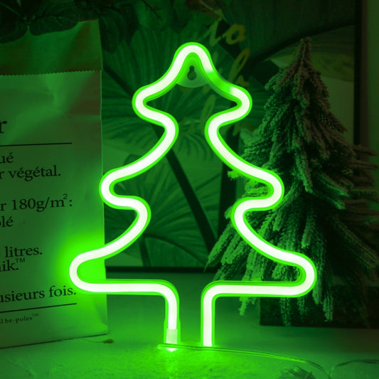 Décorations de Noël Néons Muraux, Spécifications : Flocon de neige-Lumière chaude, Arbre-Lumière verte, Arbre-Lumière colorée, Élan-Lumière chaude, Élan-Lumière colorée, Cloche-Lumière chaude