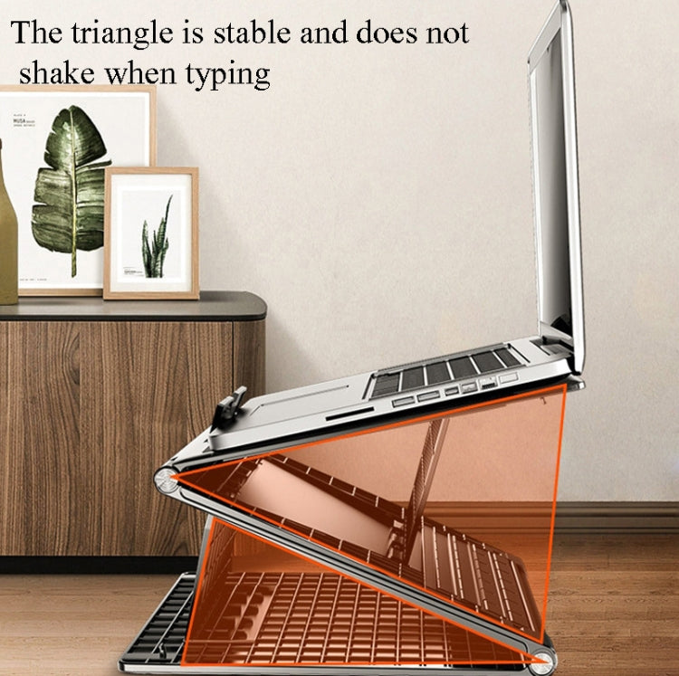 N5 Laptop Stand Portable Double-Layer Multi-Gear Adjustment Heightening Folding Plastic Heat Dissipation Bracket, N5