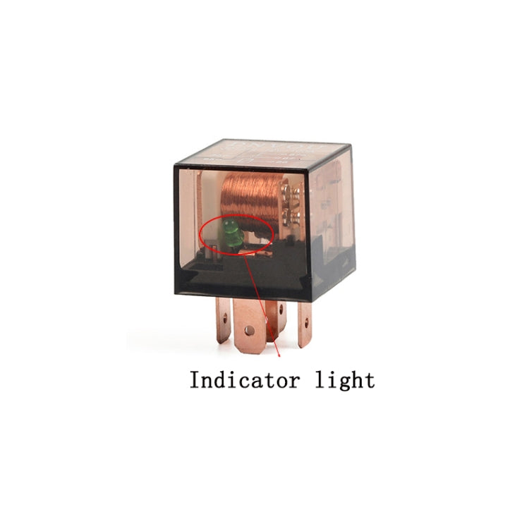 5 PCS 100A Automotive Relay With Indicator Light, 12V 4 Plug 100A, 12V 5 Plug 100A, 24V 4 Plug 100A, 24V 5 Plug 100A