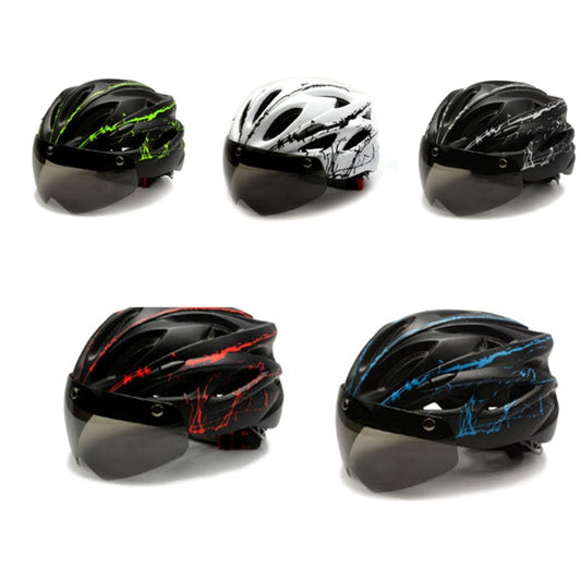 Casque de vélo RZ285 pour l'extérieur avec lunettes, RZ285 blanc et noir