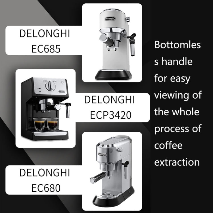 Zinklegierung Kaffeemaschine Bodenloser Griff für DeLonghi, Stil: Buche Flachknopf, Kunststoff, Bambus ohne Knopf, Roter Edelstein ohne Knopf, Roter Edelstein Zweidraht-Kreis, Roter Edelstein Gerade, Schwarzes Rosenholz Gerade, Rotes Rosenholz Flachknopf