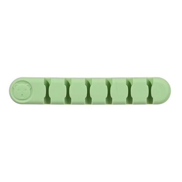 6 Holes Bear Silicone Desktop Data Cable Organizing And Fixing Device, 6 Holes