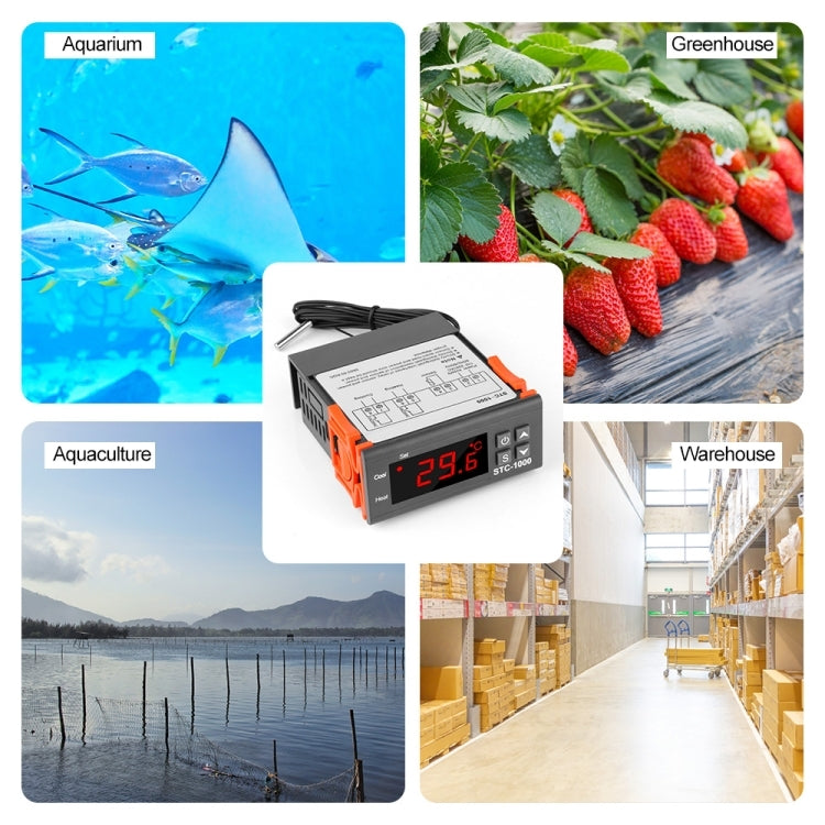 STC-1000 Aquarium Incubation Seafood Machine Electronics Number Microcomputer Temperature Controller Switch, 12V