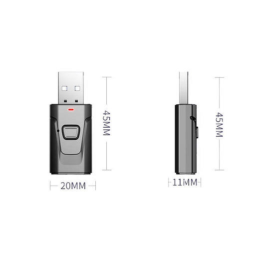 T7 Adaptateur audio Bluetooth 5.0 USB 4 en 1, T7 4 en 1