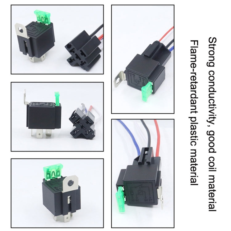 5 Sets JD2912 4 Pin Car Relay With Fuse, 12V, 24V