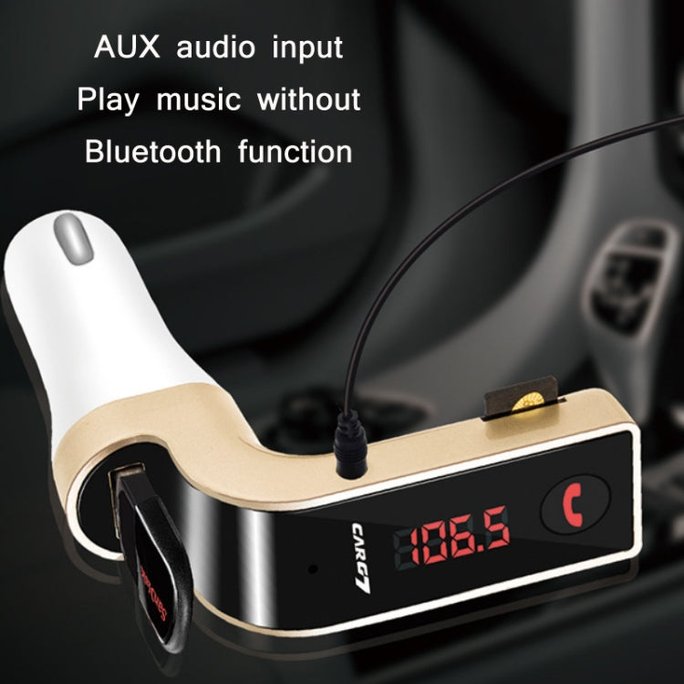 Lecteur MP3 Bluetooth mains libres FM pour voiture G7, G7 Or, G7 Argent, G7 Noir, G7 Rose, G7 Or Rose
