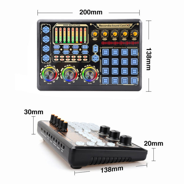 Live Microphone Equipment Sound Card, GAX-X8