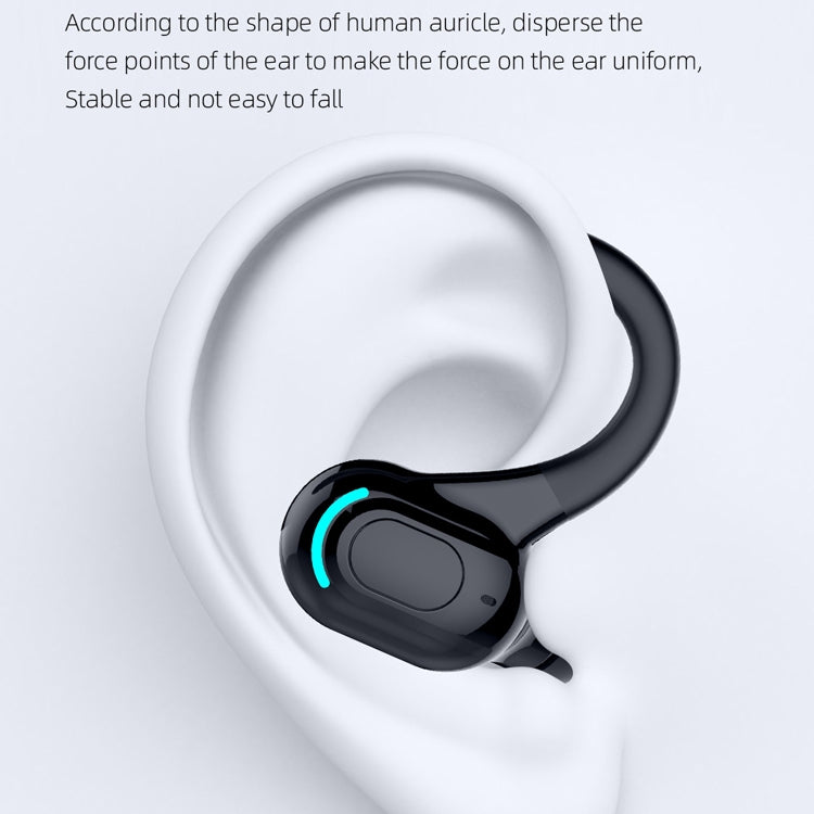 F8 Bluetooth 5.1 Ear-Mounted Stereo Wireless Sports Earphone, Single Earphone (Black+Red), Single Earphone (Black+Blue), Single Earphone (Black+Green), Single Earphone (Black), Single Earphone (White)