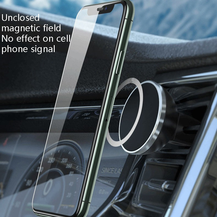 Ring Car Magnetic Suction Wireless Charger Lead Magnetic Ring Back Sticker, Color: Silver