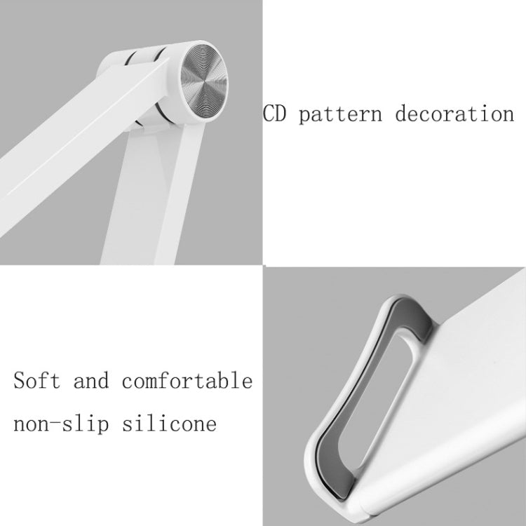 WS-2 Wall-Mounted Folding Telescopic Holder For Mobile Phone And Tablet, WS-2 (White), WS-2 (Black Gray)