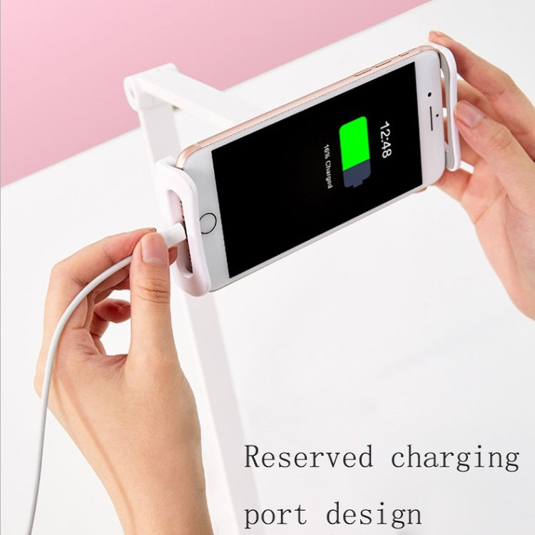 WS-2 Wall-Mounted Folding Telescopic Holder For Mobile Phone And Tablet, WS-2 (White), WS-2 (Black Gray)