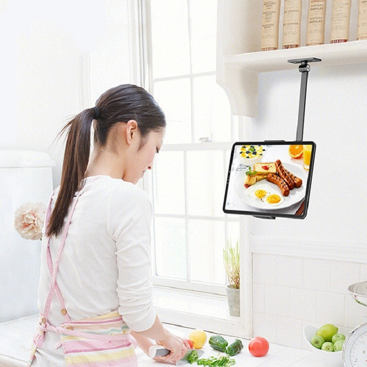WS-2 Wall-Mounted Folding Telescopic Holder For Mobile Phone And Tablet, WS-2 (White), WS-2 (Black Gray)