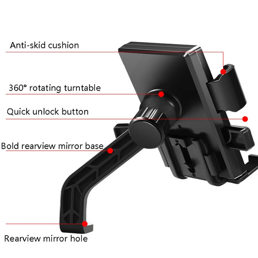 Support de téléphone portable pour vélo électrique Y02, Style :, Installation sur rétroviseur, Installation sur guidon