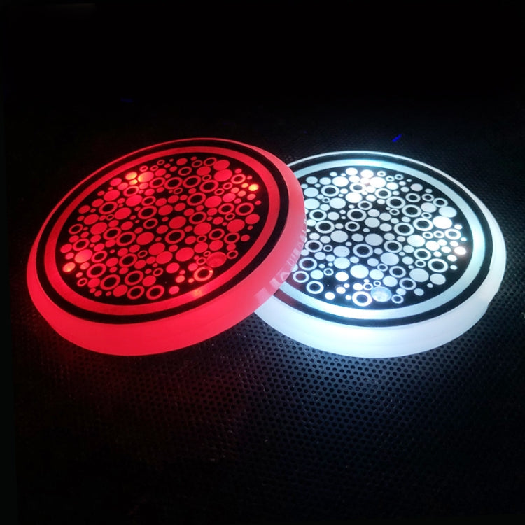 1 Pair 68mm LED Smart Light-Emitting Coaster Light Car Cup Slot Atmosphere Light, Beverage, Brick, Cat Claws, Modern Technology, Star, Genesis, Magic Array