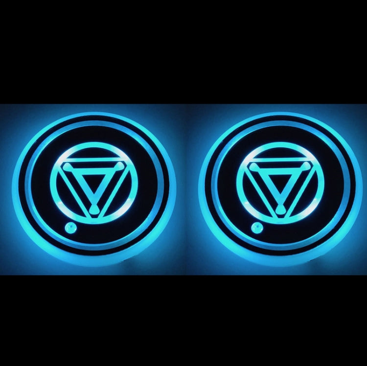 1 Pair 68mm LED Smart Light-Emitting Coaster Light Car Cup Slot Atmosphere Light, Beverage, Brick, Cat Claws, Modern Technology, Star, Genesis, Magic Array