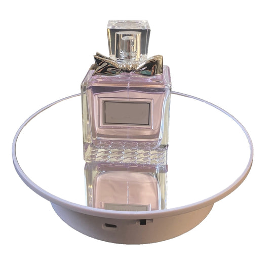 Plateau tournant rotatif électrique USB de 25 cm pour présentoir et accessoires de tournage vidéo, miroir noir, miroir blanc, miroir doré, miroir argenté, blanc+velours blanc, blanc+velours noir, fond blanc dépoli, fond noir dépoli, noir+velours noir