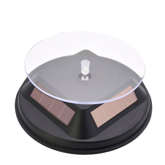 Plateau tournant de présentation solaire rotatif 12 cm, blanc, noir