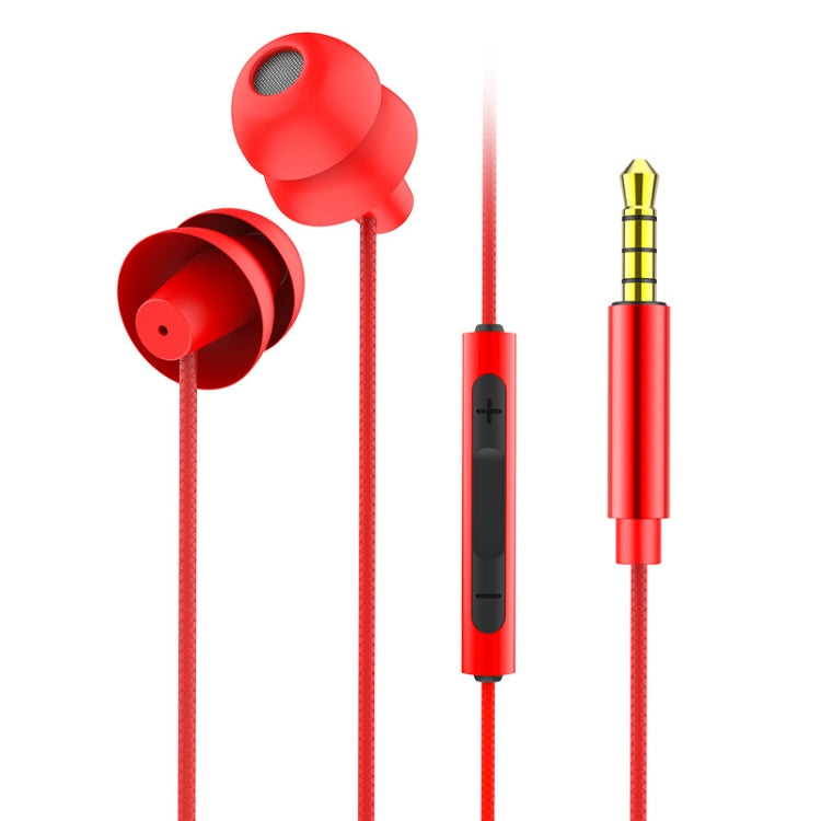 EN3900 3.5mm Plug In-Ear Wired Control Earphone with Mic, White, Red, Black