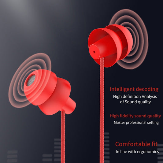 EN3900 3.5mm Plug In-Ear Wired Control Earphone with Mic, White, Red, Black