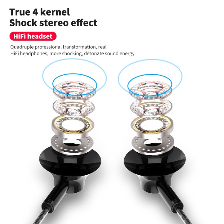 TS5000 3.5mm Metal Subwoofer Wired Earphone, Pink, Red, Black, Silver Gray