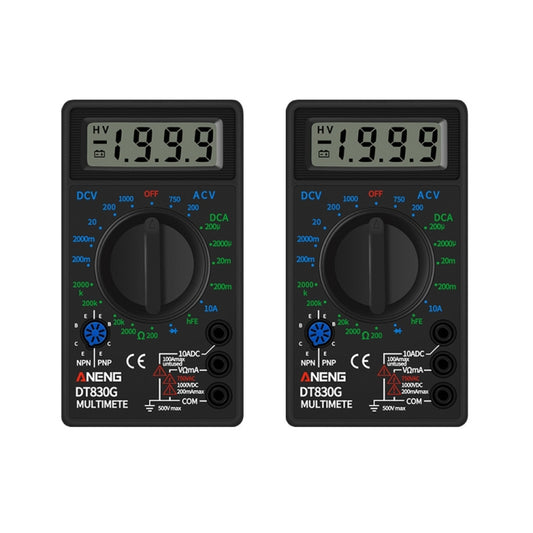 2 PCS ANENG DT830G Portable Digital Multimeter