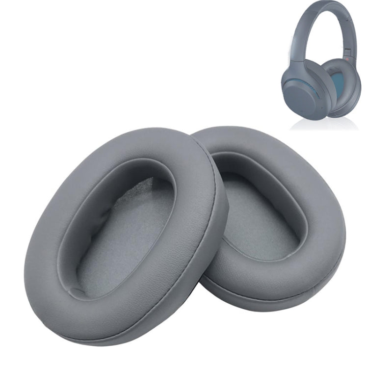 2pcs Sponge Earpad For SONY WH-XB900N Headset, Protein Skin-Gray, For SONY WH-XB900N (Protein Black)