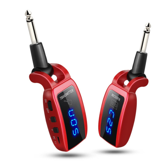 U12DX 6.35mm Jack Wireless Guitar Transmitter Receiver Rechargeable Adapter, U12DX Black, U12DX Red