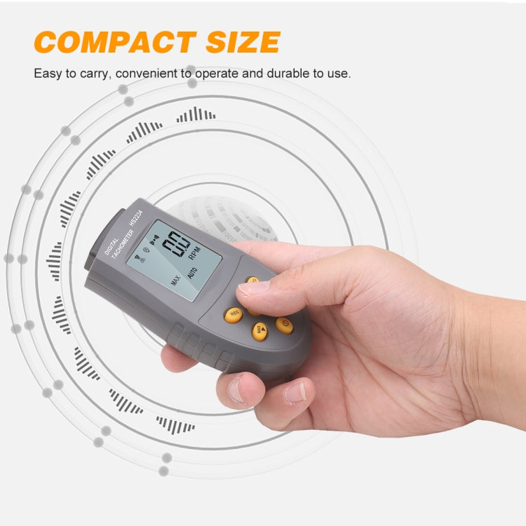 HS2234 Non-contact Laser Tachometer Digital Display Motor Tachometer, HS2234