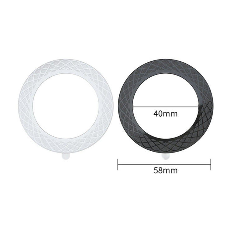 2 PCS T12 Stripe Pattern Magnetic Suction Wireless Charger Magnetic Sheet, White, Black