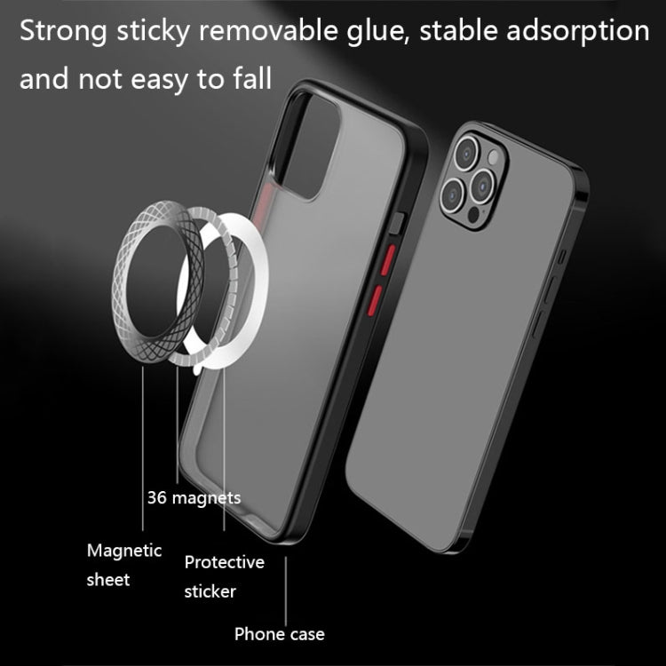 2 PCS T12 Stripe Pattern Magnetic Suction Wireless Charger Magnetic Sheet, White, Black