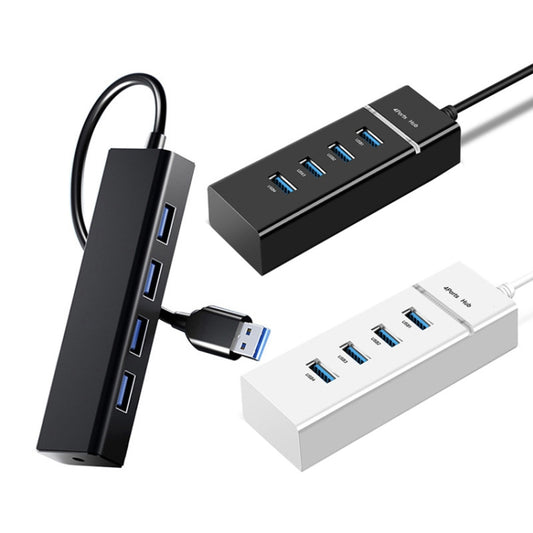 4 X USB 2.0 Ports HUB Converter, Cable Length: 15cm,Style:, Without Light Bar, With Light Bar Black, With Light Bar White
