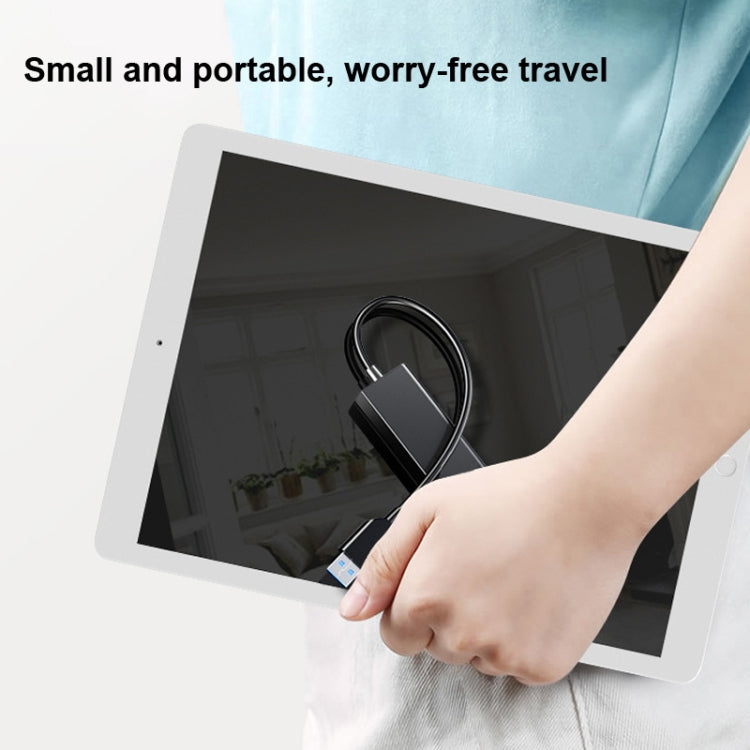4 X USB 2.0 Ports HUB Converter, Cable Length: 15cm,Style:, Without Light Bar, With Light Bar Black, With Light Bar White