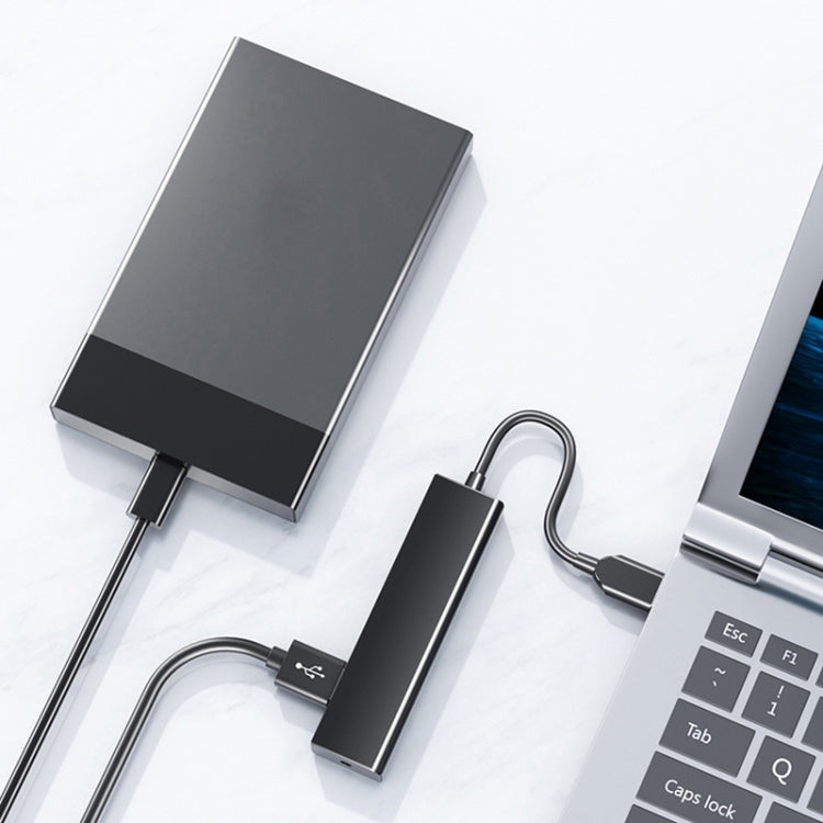 4 X USB 2.0 Ports HUB Converter, Cable Length: 15cm,Style:, Without Light Bar, With Light Bar Black, With Light Bar White